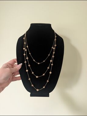 Layered Rose Gold Beaded Necklace - Women Jewelry Charming Charlie